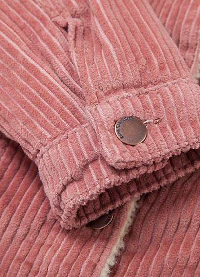 Girl jacket in 100% Cotton Corduroy Lapel